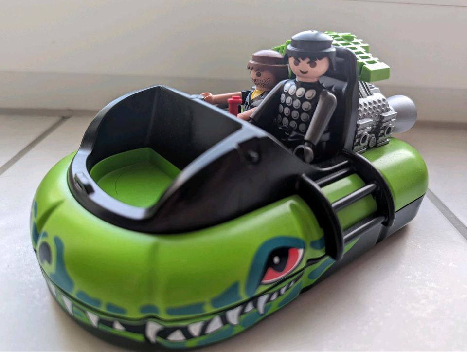 Playmobil Hoverkraft Boot mit Krokodil, Gangster, Verbrecher in Martfeld