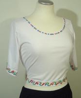 T-Shirt Top Oberteil Bollywood Tanzoberteil weiß bestickt 40 neu Bayern - Hersbruck Vorschau