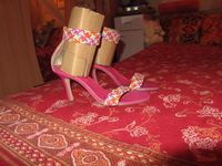 Sandalen Sandaletten Pumps High Heels 38 pink Riemchen Mitte - Wedding Vorschau