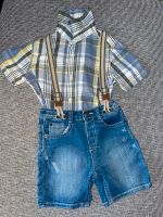 Zara kurze Jeans Shorts Hosenträger & Tom Tailor Hemd 104-110 Nordrhein-Westfalen - Nordwalde Vorschau