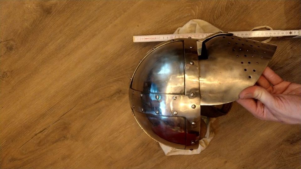 Mittelalter Wikinger Helm mit Gesichtsmaske 2mm stahl in Pfullingen