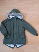 TOP! Parka Winterjacke Mantel Kapuze Fell *khaki* Innenfleece 116 Hessen - Witzenhausen Vorschau