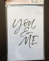 2 Metallschilder you & me und All you need is Love Dekoration Harburg - Hamburg Wilstorf Vorschau