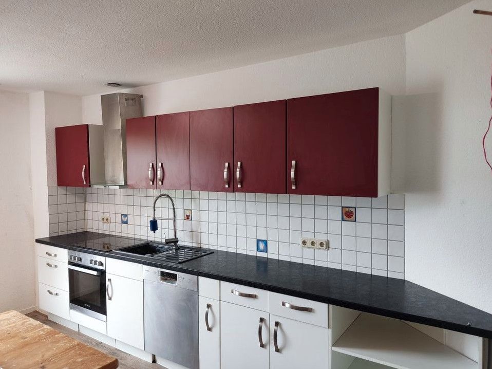Küche Apotheken-Schrank Herd Spülmaschine Ceranfeld Waschbecken in Aschersleben