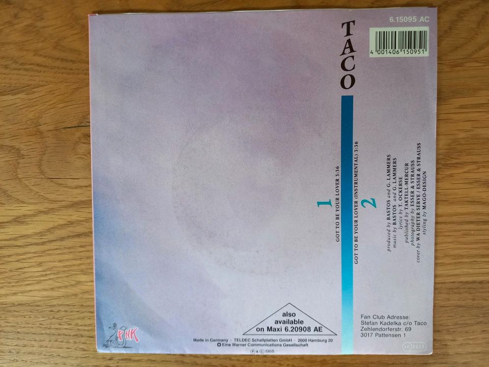 Taco: Got to be your lover, 7'' Single Vinyl Schallplatte in Hamburg