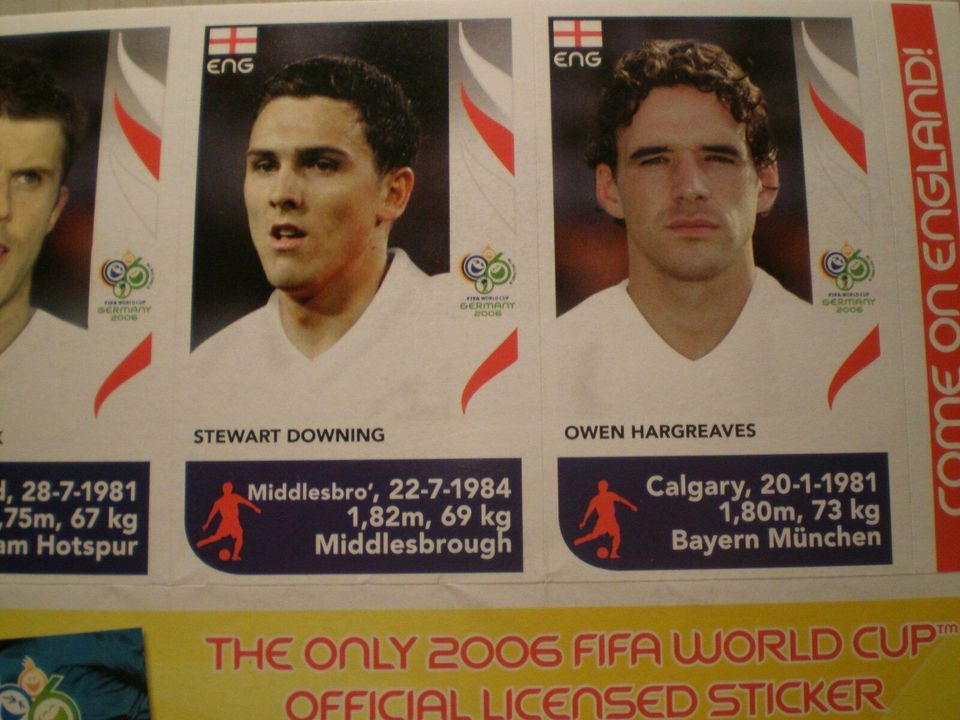 Fußball WM 2006 *PANINI Sonderbogen/Extrasticker* !SUPER Zustand! in Harsewinkel