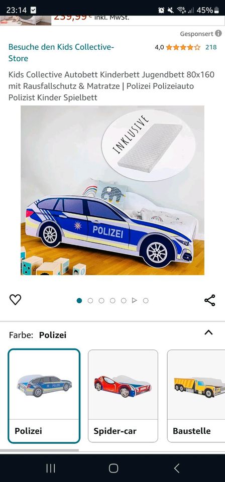 Bett kinderbett polizei bett in Nürnberg (Mittelfr)
