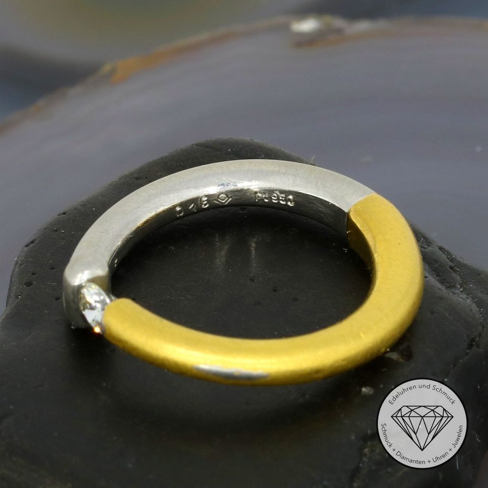 M*196382 Wert 3.790,- Bunz Brillant Ring 950 Platin 999 Gold XXYY in Essen