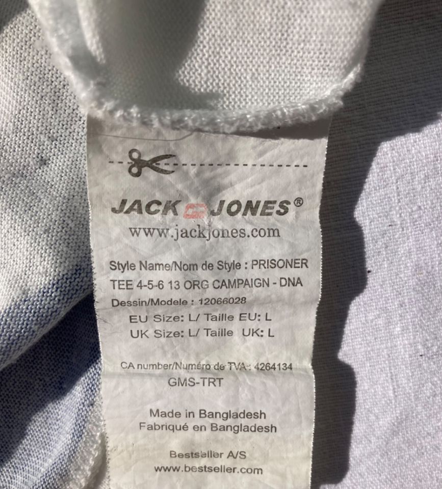 Shirt blau/weiß gestreift von JackJones, Größe L in München