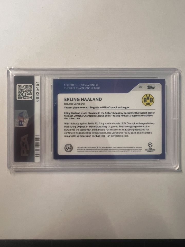 Erling Haaland /25 psa 9 2022 topps UCL in Geisingen