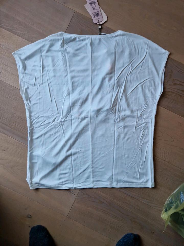 Cartoon T-Shirt naturweiß mit Aufdruck Gr. 38 neu in Valley