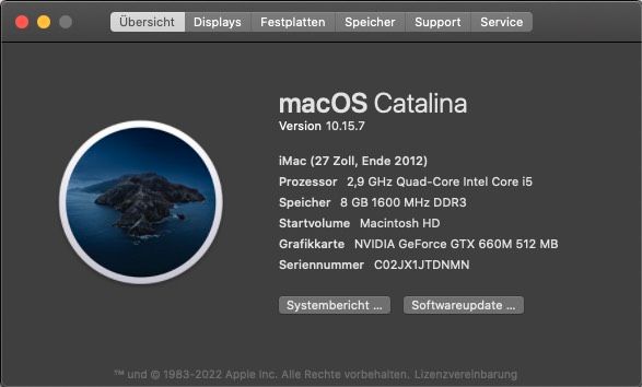 iMac 27“ Ende 2012 in Walldorf