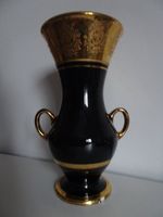 Blaue Vase mit Goldrand und Rosenmotiv, Höhe 25cm Bayern - Langenzenn Vorschau