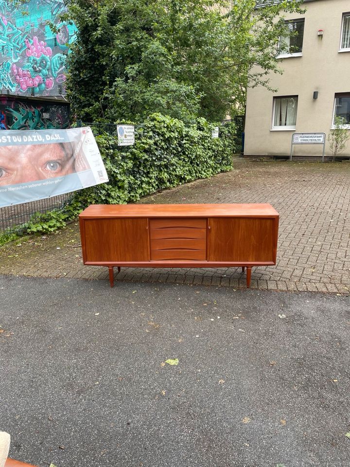 ◤ Teakholz Sideboard von Axel Christensen für Aco Møbler mid Century lowboard Retro Kommode Danish Schrank Dänisch Design 50er 60er 70er Teak Anrichte Highboard schubladenkommode Fernseher antik in Berlin