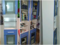 2x Bad Schrank Hochschrank weiß blau Abholung Badezimmer Nordrhein-Westfalen - Siegen Vorschau
