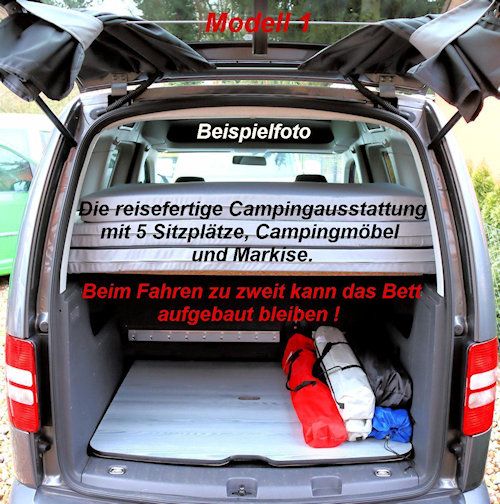 Caddy Camper Minicamper NEU ! extra breites Bett in Blankenfelde-Mahlow