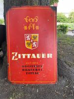 Altes Emailschild der Zittauer Societätsbrauerei Leipzig - Leipzig, Südvorstadt Vorschau