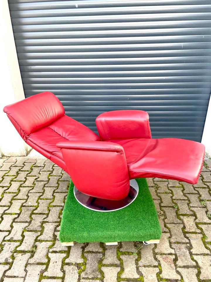 Ewald Schillig Leder Relaxsessel elektrisch verstellbar, drehbar in Bensheim