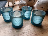 4 Teelicht Gläser, blau silber Nordrhein-Westfalen - Dinslaken Vorschau