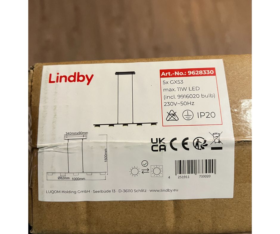 Lindby LED Puristische Pendellampe Kaylou in Schwarz, fünfflammig Hängeleuchte Hängelampe Pendelleuchte Pendellampe Lampe Leuchte 9628330 NEU in Bielefeld