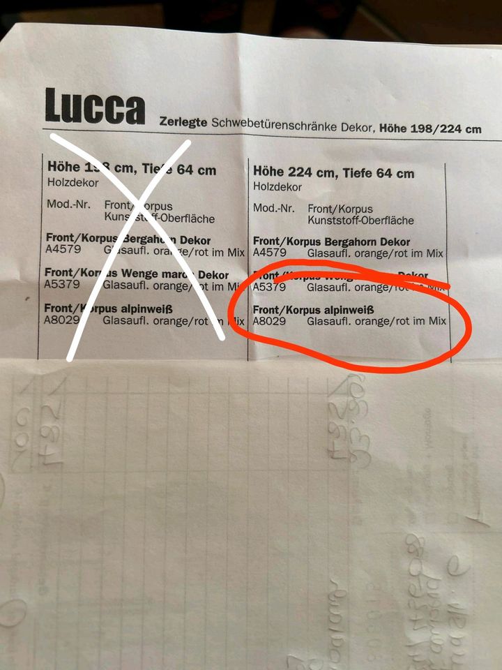 Schwebetürenschrank Luca in Freudenberg