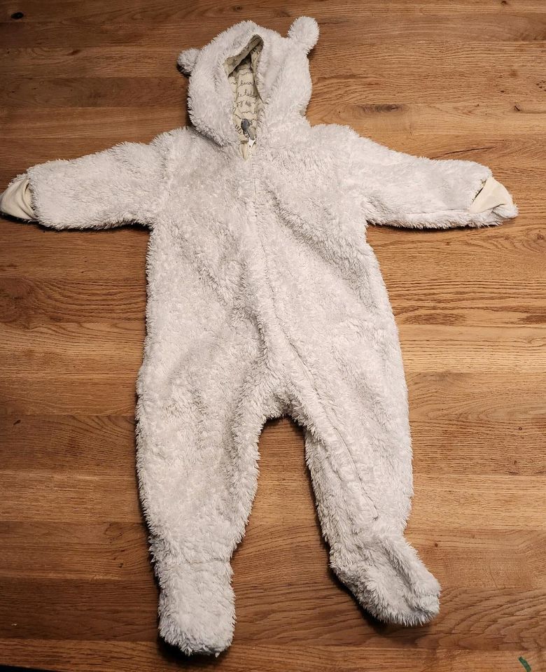 Winter Baby Overall Teddy Jumpsuit weiß Gr 68 in Wesel