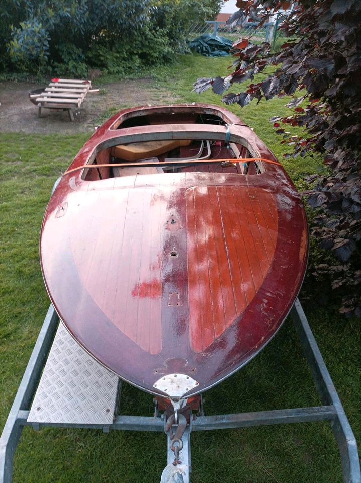 Motorboot Holzboot Sportboot 50er 60er Jahre Mini Riva Runabout in Wiehl