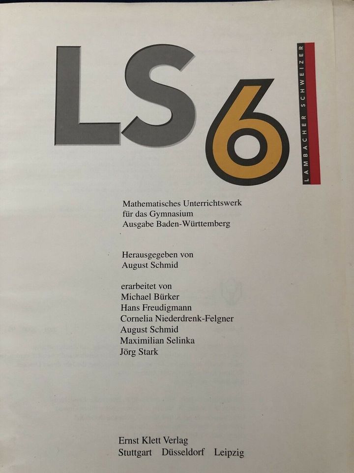 Lambacher und Schweizer Mathematikbücher in Walddorfhäslach