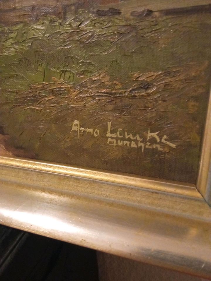 Arno Lemke Muenchen Gemälde Landschaft Öl auf Leinwand in Jever