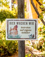 Hühner Alu Schild Außenbereich Warnung Tor lustiger Spruch #5005 Münster (Westfalen) - Wienburg Vorschau