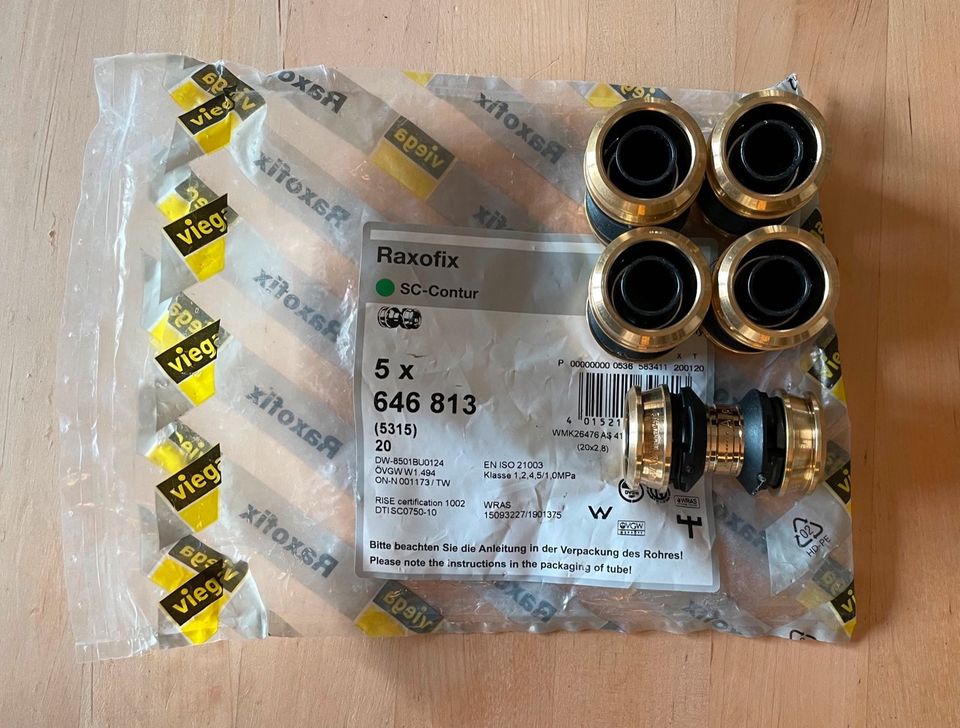 5 Stück Viega Raxofix Kupplung 20 mm in Wiefelstede