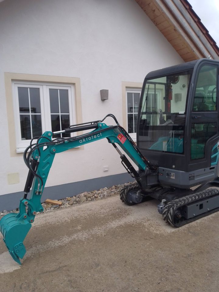 akrotect Bagger AK15, Verstellfahrwerk., Kabine, Kubota Diesel in Hille