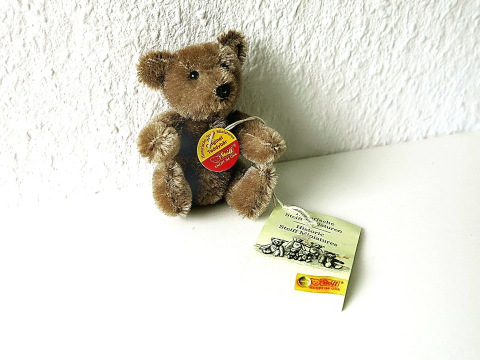 Teddy Bär STEIFF „030109“ MOHAIR caramel 10cm ohne Knopf / Fahne in Lüneburg