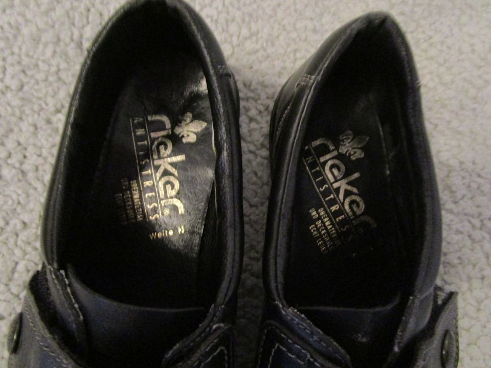 Damen Schuhe, schwarz, RIEKER, Gr. 41 in Grevenbroich