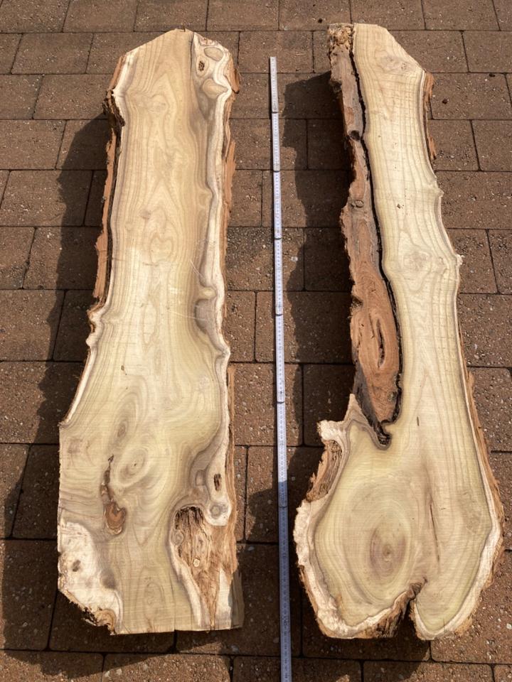 2x Schwartenbrett Akazie ca. 1,4m Bastel Deko Holz in Amberg