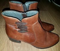 Damen Leder Winterschuhe Gr. 38 Stiefelette Braun Schuh Stiefel Hamburg-Nord - Hamburg Barmbek Vorschau