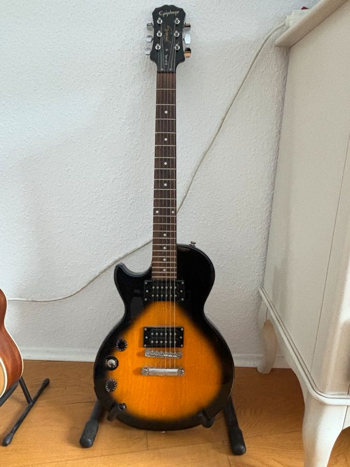 Linkshänder Gitarre Epiphone Les Paul Special II Vintage Sunburst in Düsseldorf