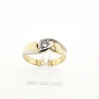 Brillant Gold Ring 585/14kt Gr.53 ca. 0,10ct Brillantring Edel Kiel - Mitte Vorschau