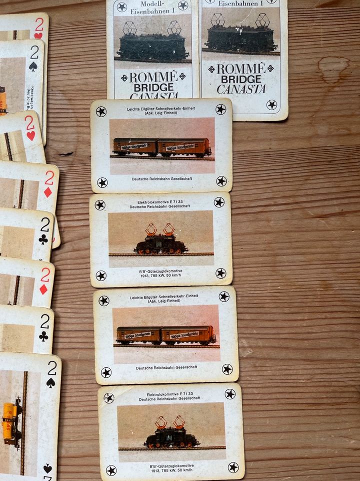 Eisenbahn Sammler, Retro, Kartenspiel Eisenbahn, vollzählig in Mittweida