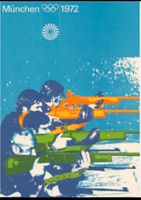 SUCHE: A0 Plakat Olympia Gewehr Schießen 1972 München, AICHER Bayern - Gersthofen Vorschau
