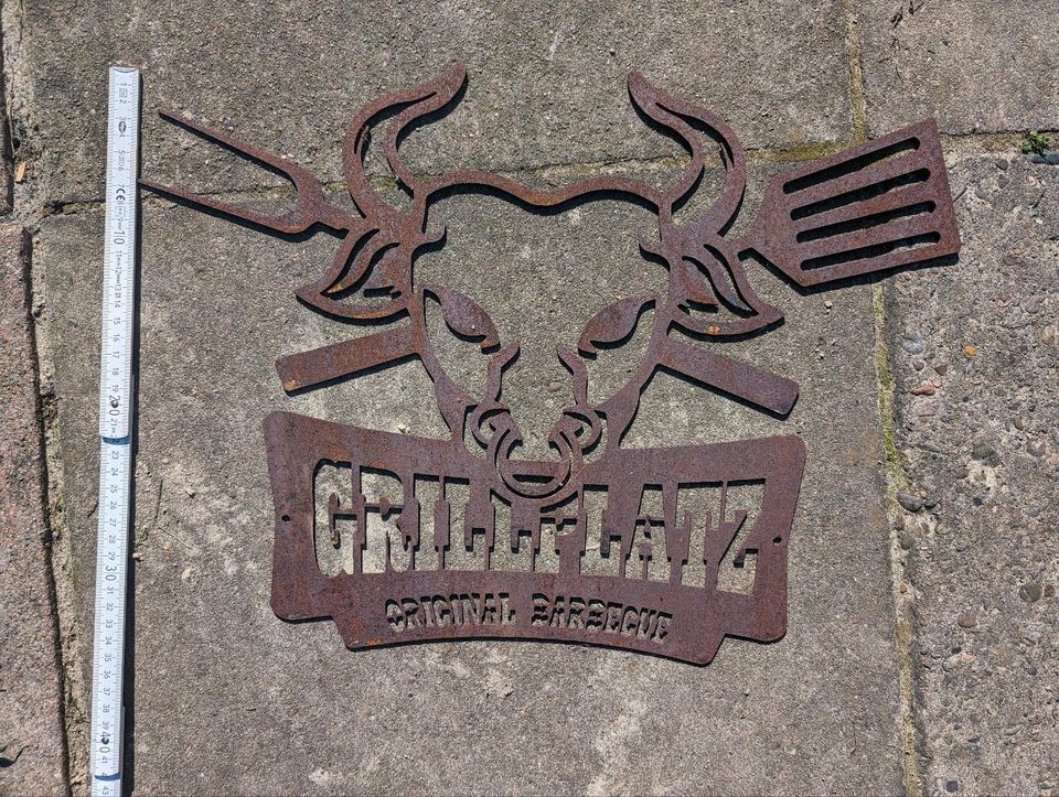 Barbecue Grillecke Schild // Rostig in Aschendorf Stadt Papenburg