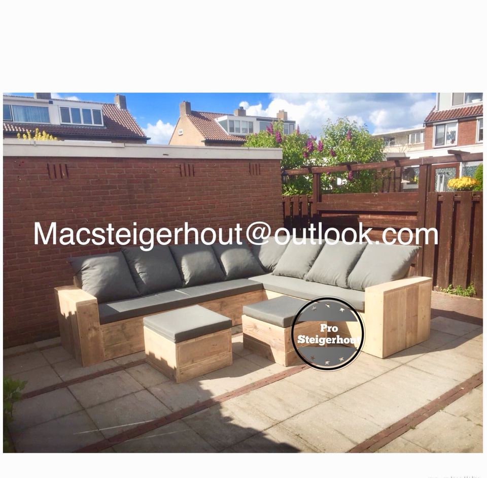 Holz Loungeset Lounge Ecksofa Sofa Gartenmöbel Gartenset in Bocholt