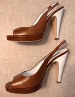 Studio Pollini Peeptoes Leder in cognac Absatz Lack München - Schwabing-Freimann Vorschau