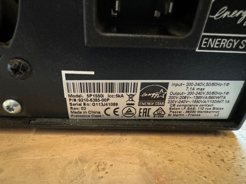 Eaton USV 5P 1550i inkl. Ethernet-Schnittstelle in Rennertshofen