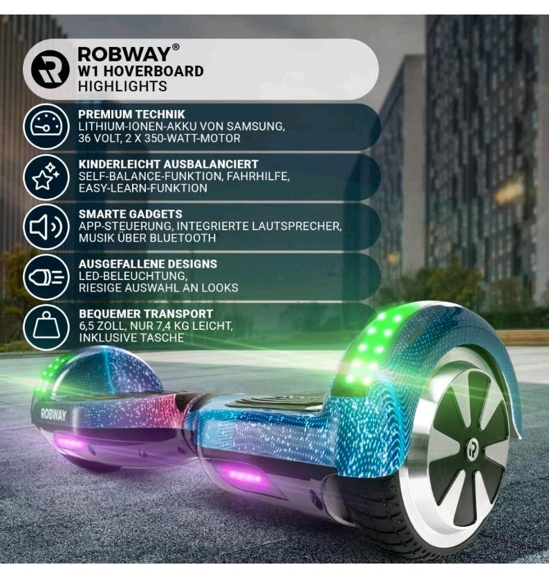 Robway W1 Hoverboard - Das Original - Marken Akku - Self Balance in Dortmund