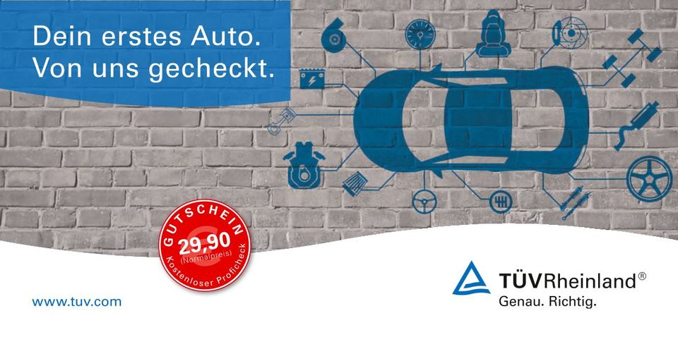 Gutschein: Gebrauchtwagencheck TÜV Rheinland in Aachen