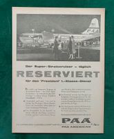 Pan Am Super Stratocruiser President Reklame 1957 Niedersachsen - Danndorf Vorschau
