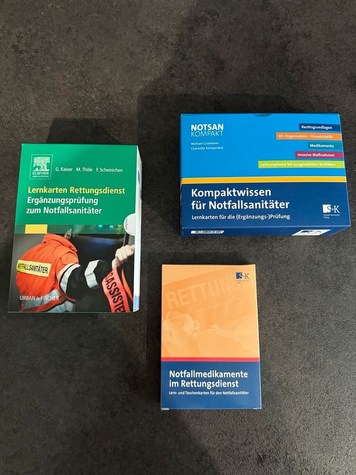 Notfallsanitäter (NotSan) Lernkarten mit Buch, NEUWERTIG in Hebertshausen