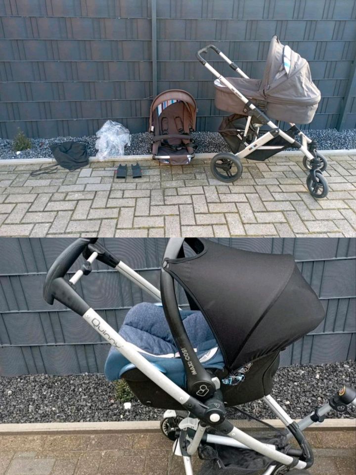 Kinderwagen mit Maxi Cosi Station und Zubehör in Haselünne