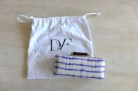 Diane von Fürstenberg Handtasche Clutch weiß lila Paillette Neuhausen-Nymphenburg - Neuhausen Vorschau